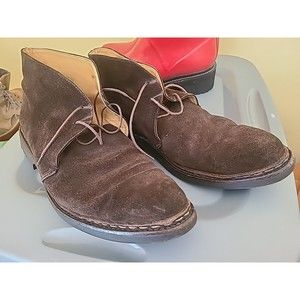 Euc $650 Heschung Dk Brown Suede Desert Chukka Dr… - image 1